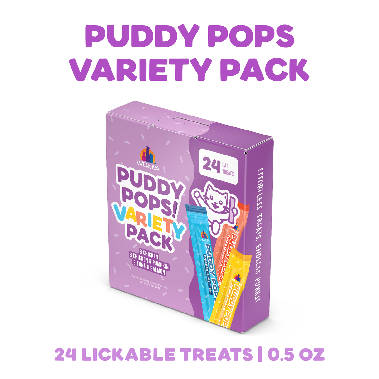 0017-810192810000 Weruva Puddy Pops Variety Pack 24pk