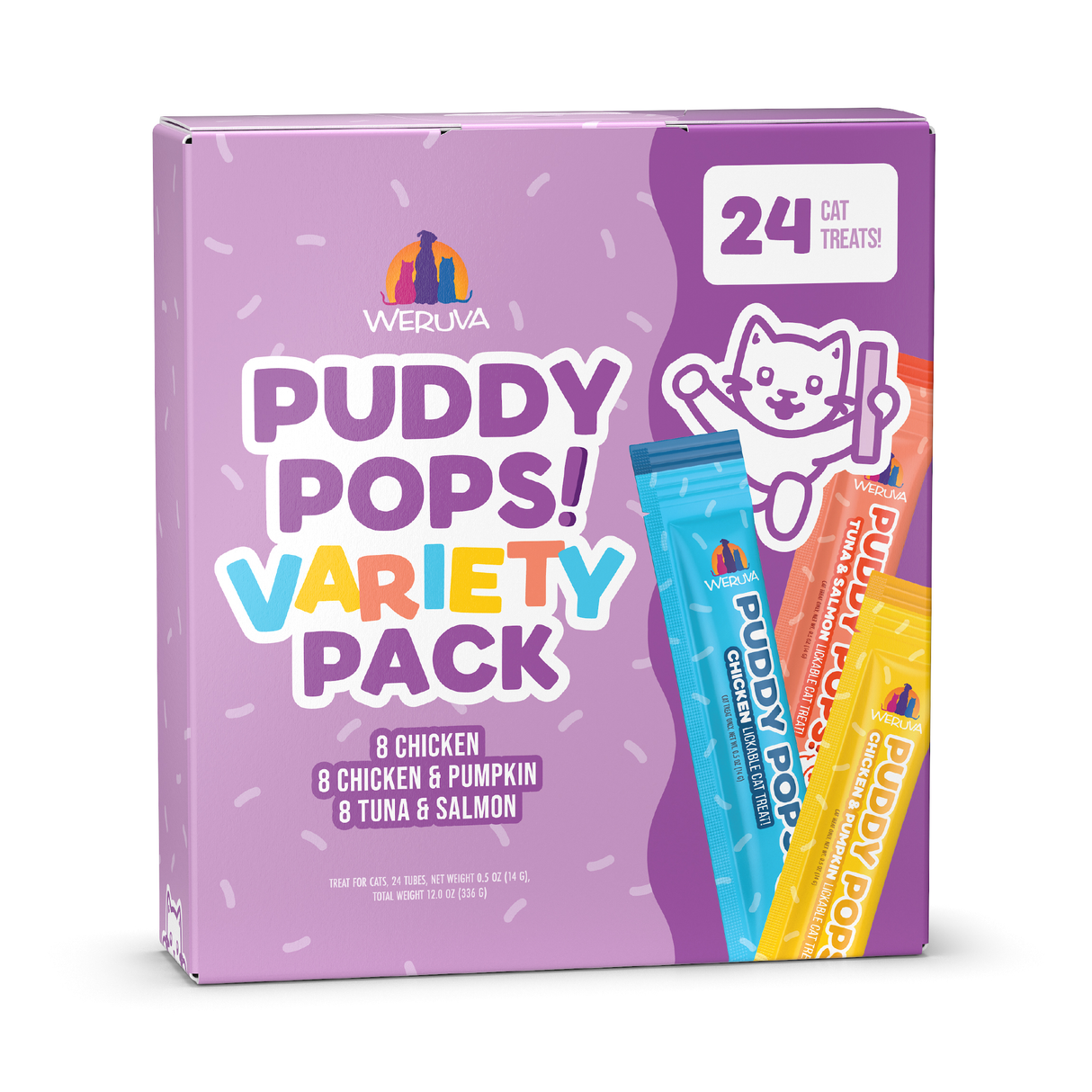 0017-810192810000 Weruva Puddy Pops Variety Pack 24pk