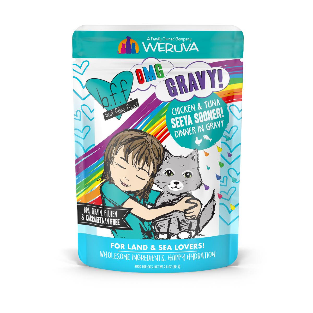 Weruva BFF OMG Gravy Chicken & Tuna Seeya Sooner Wet Cat Food by Weruva