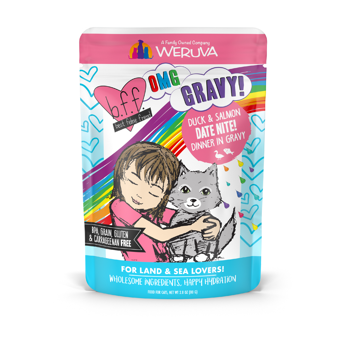 Weruva BFF OMG Gravy Duck & Salmon Date Nite! Wet Cat Food by Weruva