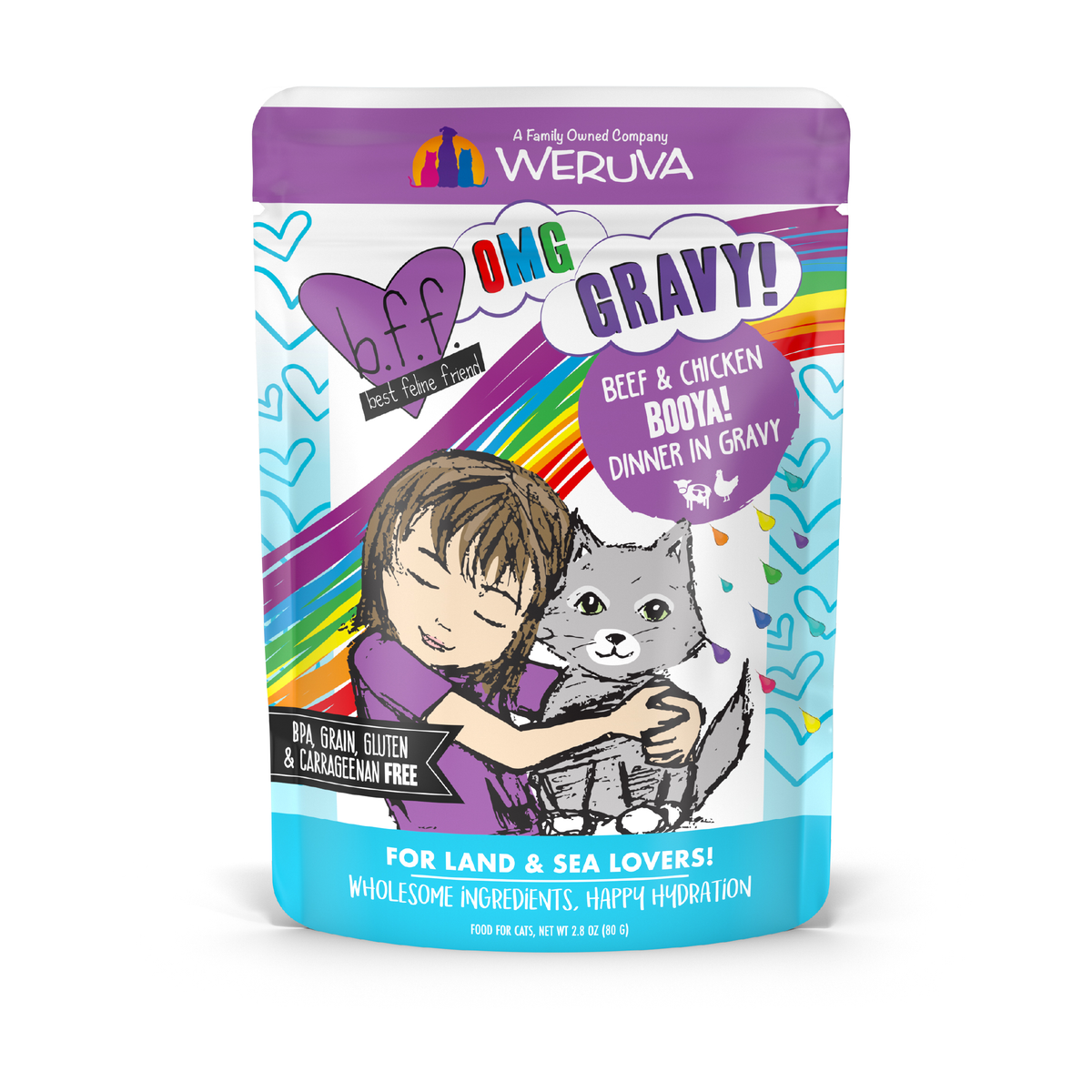 Weruva BFF OMG Gravy Beef & Chicken Booya Wet Cat Food by Weruva