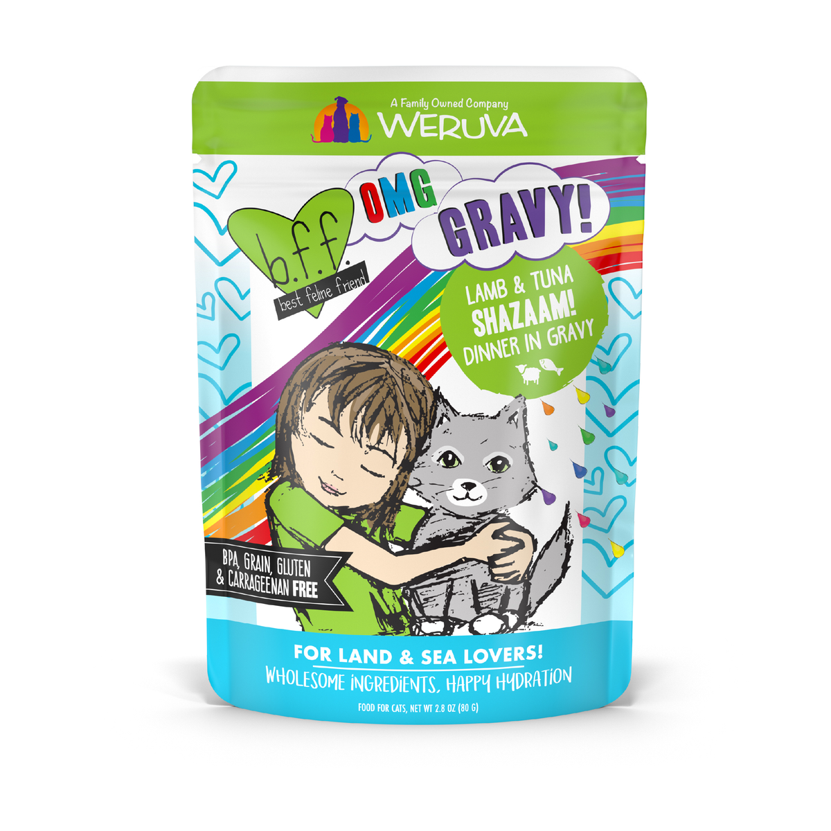 Weruva BFF OMG Gravy Lamb & Tuna Shazaam Wet Cat Food by Weruva
