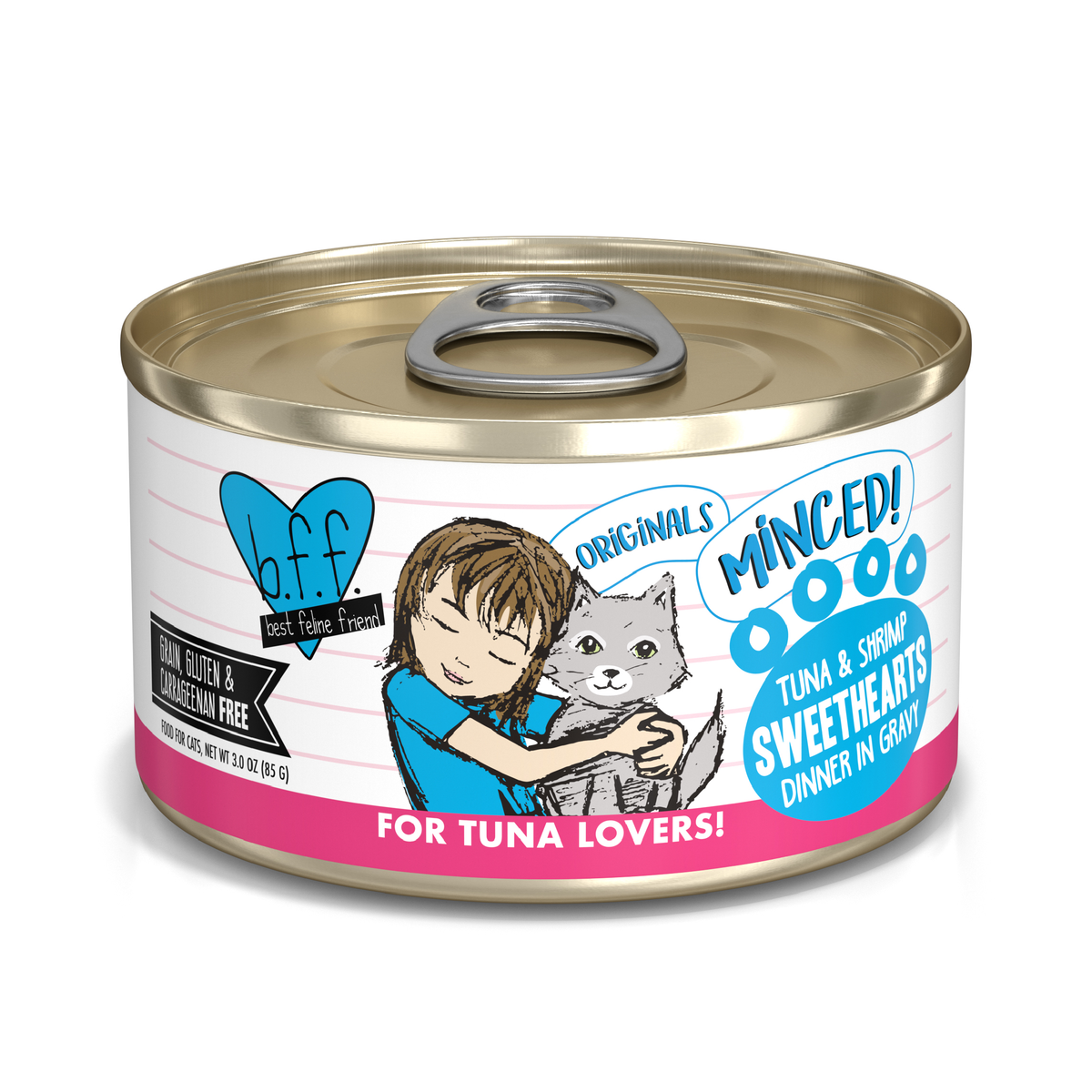 Weruva BFF Minced Tuna & Shrimp Sweethearts In Gravy Wet Can Cat Food by Weruva