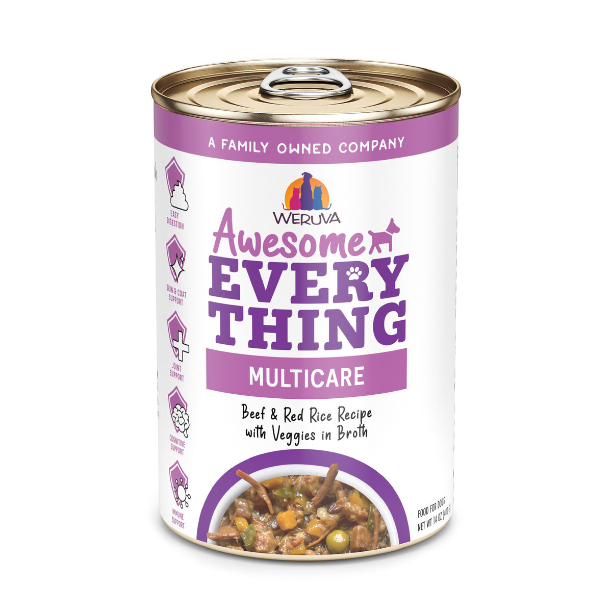 Weruva Awesome Everything Beef, Rice & Veggies Multicare Wet Dog Food by Weruva