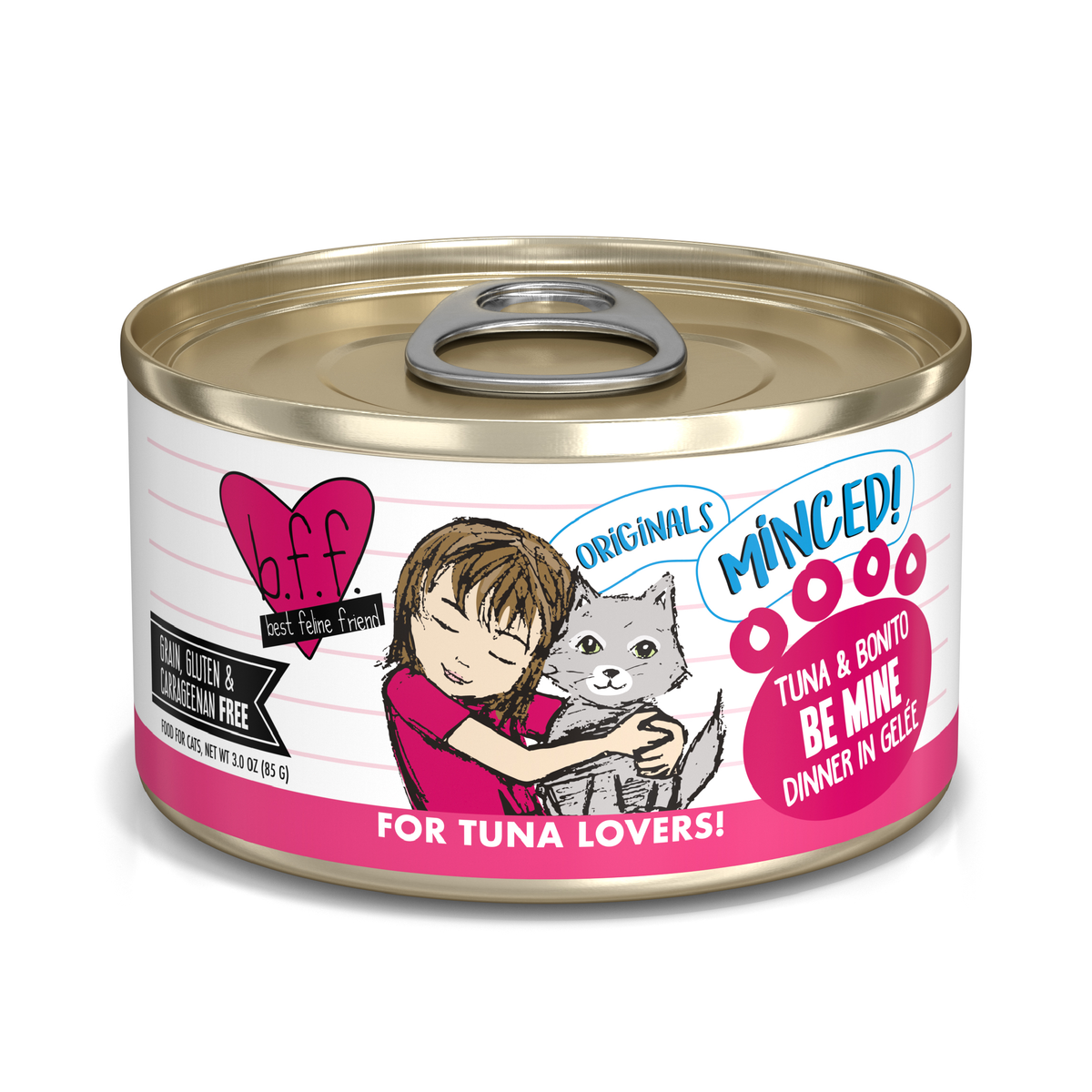 Weruva BFF Minced Tuna & Bonito Be Mine In Gelée Wet Canned Cat Food by Weruva