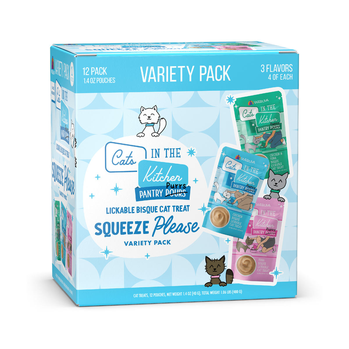 Weruva Cats in the Kitchen Pantry Pours Squeeze Please Bisque Cat Treat by Weruva