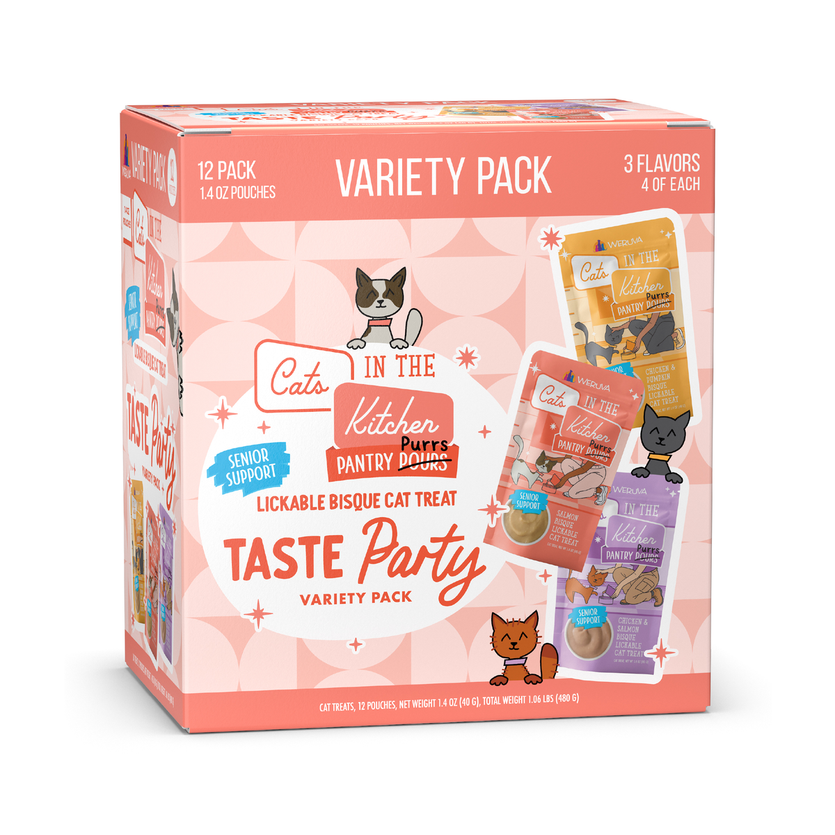 Weruva Cats in the Kitchen Pantry Pours Taste Party Senior Bisque Cat Treat by Weruva