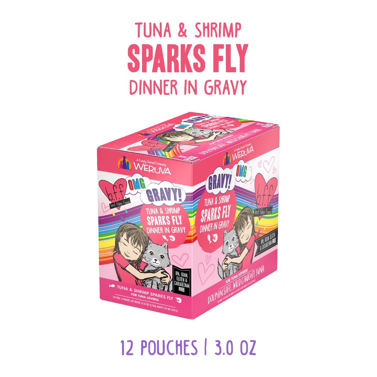 3148-810192813063 BFF OMG Gravy Tuna & Shrimp Sparks Fly 3oz Pouch