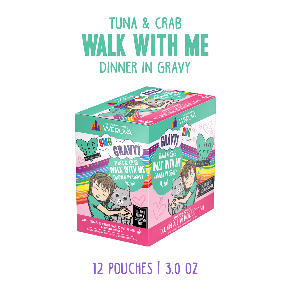 3155-810192813117 BFF OMG Gravy Tuna & Crab Walk With Me 3oz Pouch