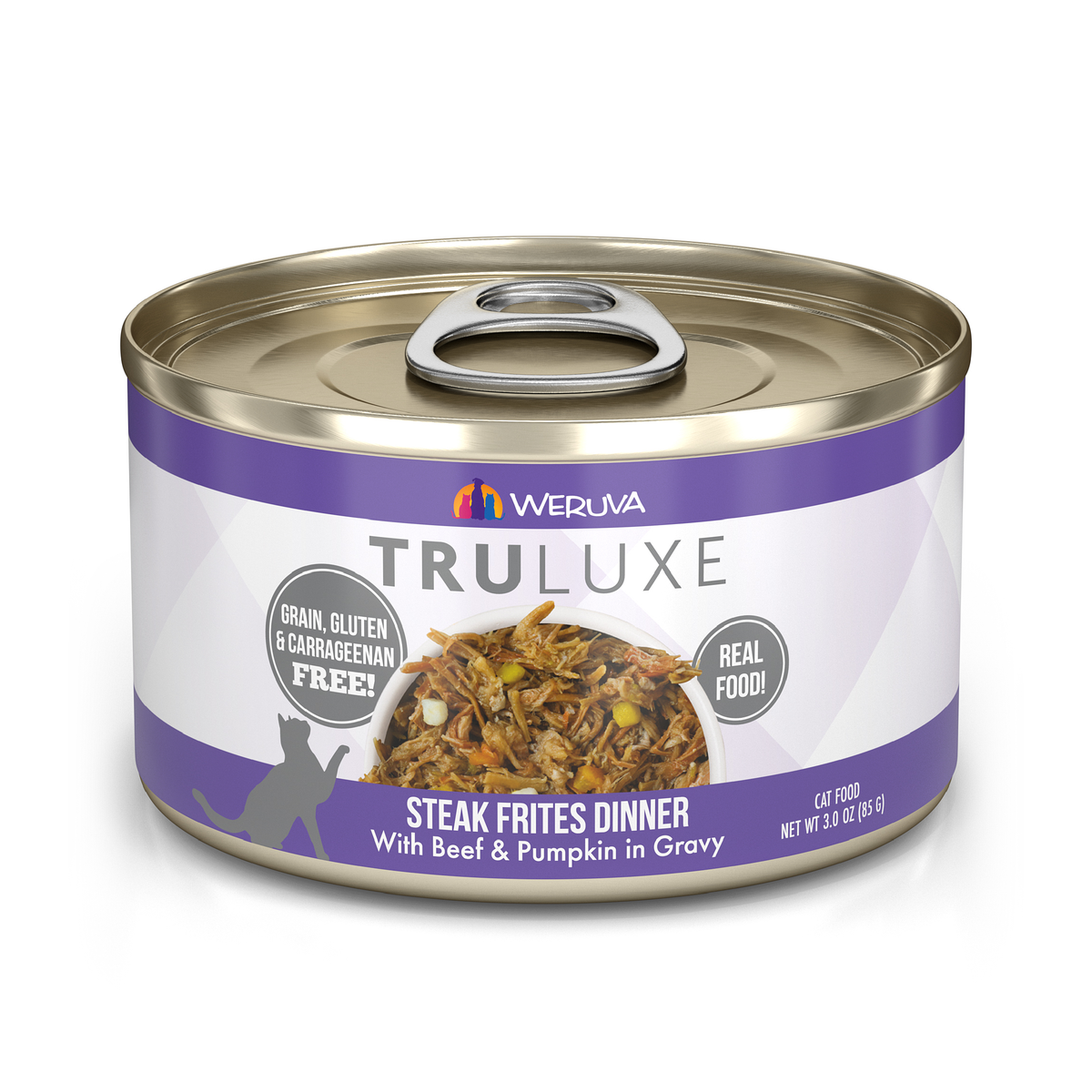 Weruva TruLuxe Steak Frites Dinner with Pumpkin in Gravy Wet Cat Food by Weruva