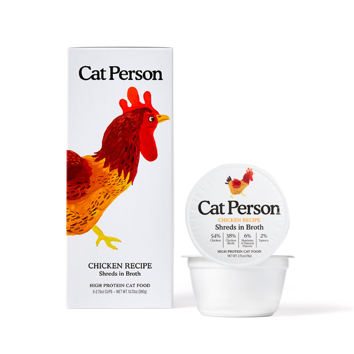 Cat Person Chicken Shreds in Broth Wet Cat Food by Cat Person