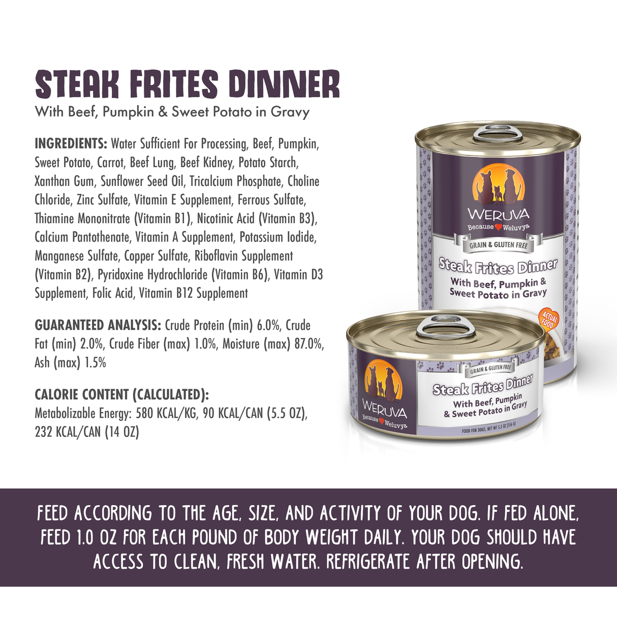6180-878408005183 Steak Frites Dinner 14oz Can