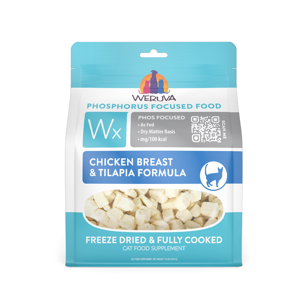 Weruva Wx Phos Focused Freeze Dried Chicken & Tilapia Dry Cat Food by Weruva