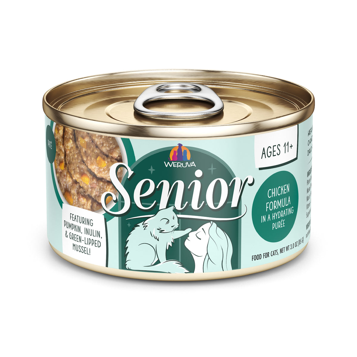 Weruva Senior Chicken Formula in a Hydrating Purée Wet Canned Cat Food by Weruva