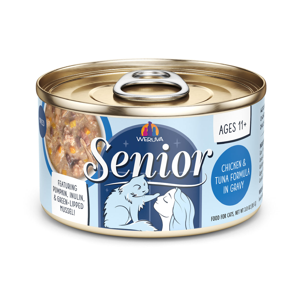 Weruva Senior Chicken & Tuna Formula in Gravy Wet Canned Cat Food by Weruva
