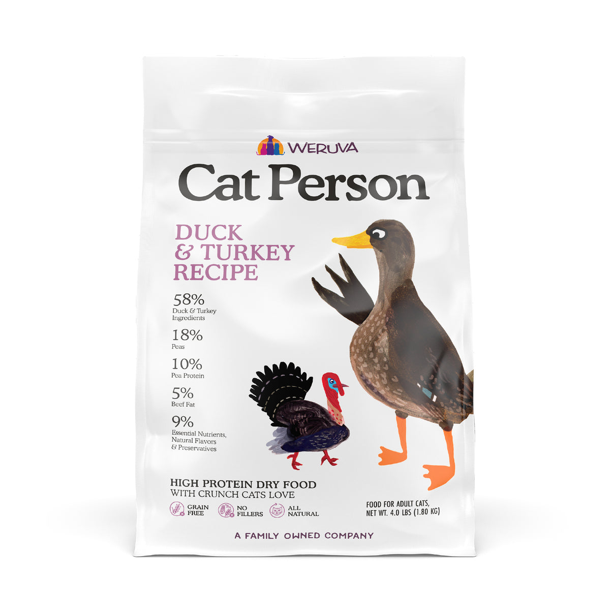 Cat Person Grain-Free Duck & Turkey Dry Cat Food by Cat Person