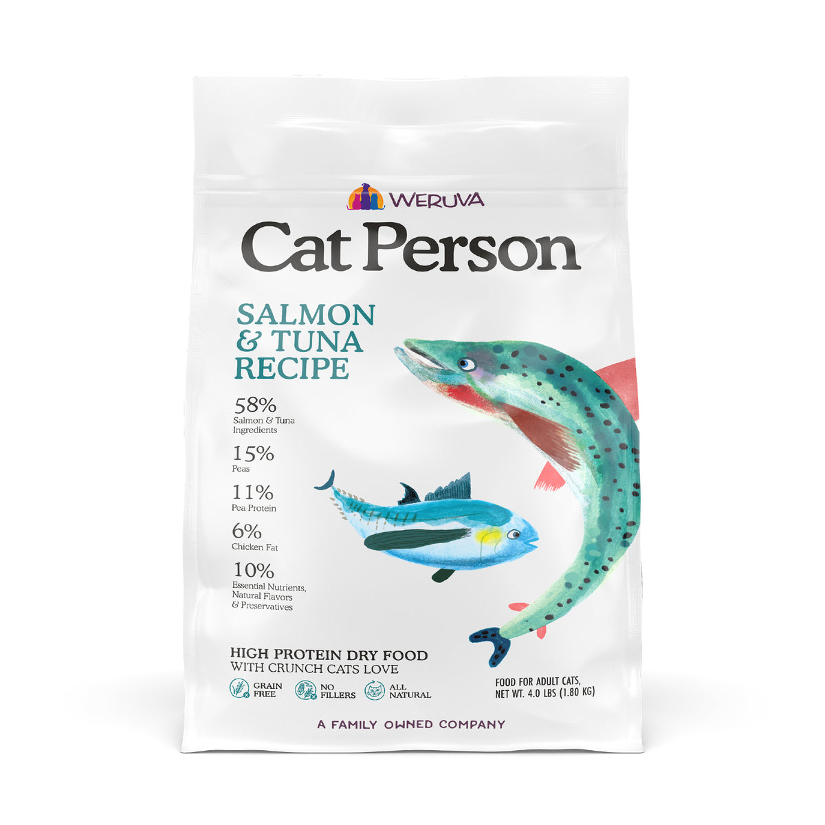 Cat Person Grain-Free Salmon & Tuna Dry Cat Food by Cat Person