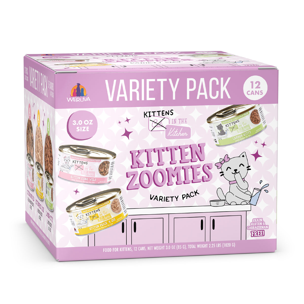 Weruva Cats in the Kitchen Kitten Kitten Zoomies Variety Pack Wet Cat Food by Weruva