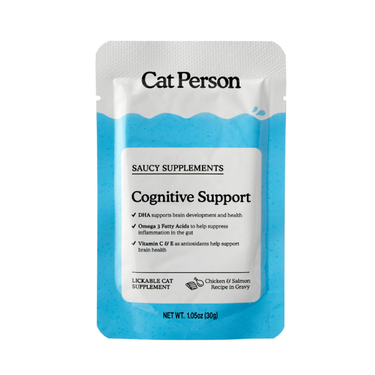 Cat Person Chicken & Salmon Cognitive Support Saucy Supplement by Cat Person