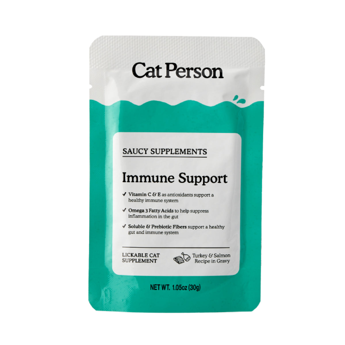 Cat Person Turkey & Salmon Immune Support Saucy Supplement by Cat Person