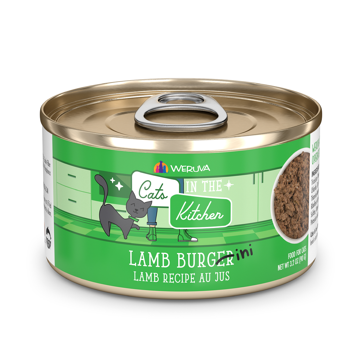 Weruva Cats in the Kitchen Lamb Burger-ini Au Jus Wet Can Cat Food by Weruva