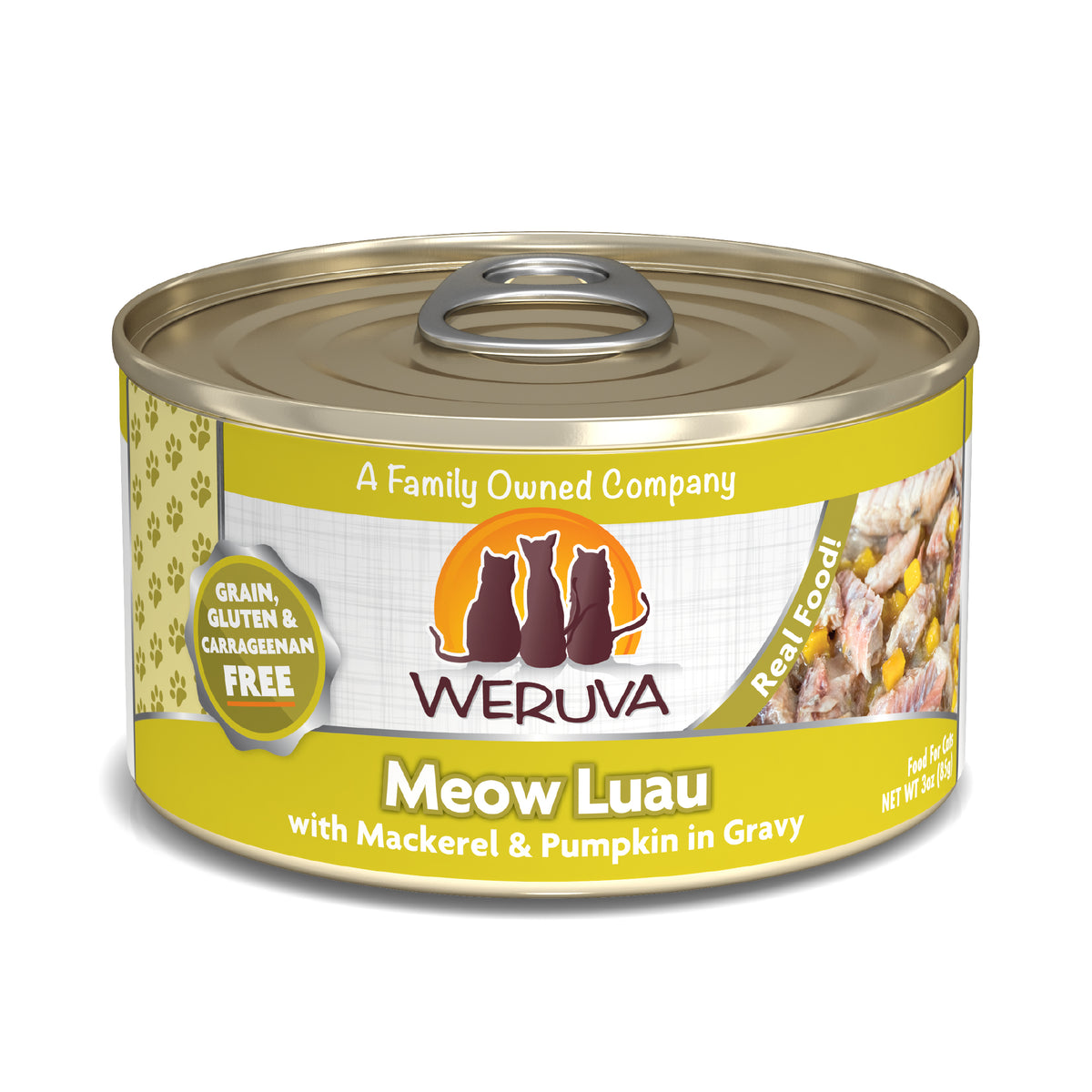 Weruva Classic Cat Meow Luau with Mackerel & Pumpkin in Gravy Wet Food by Weruva
