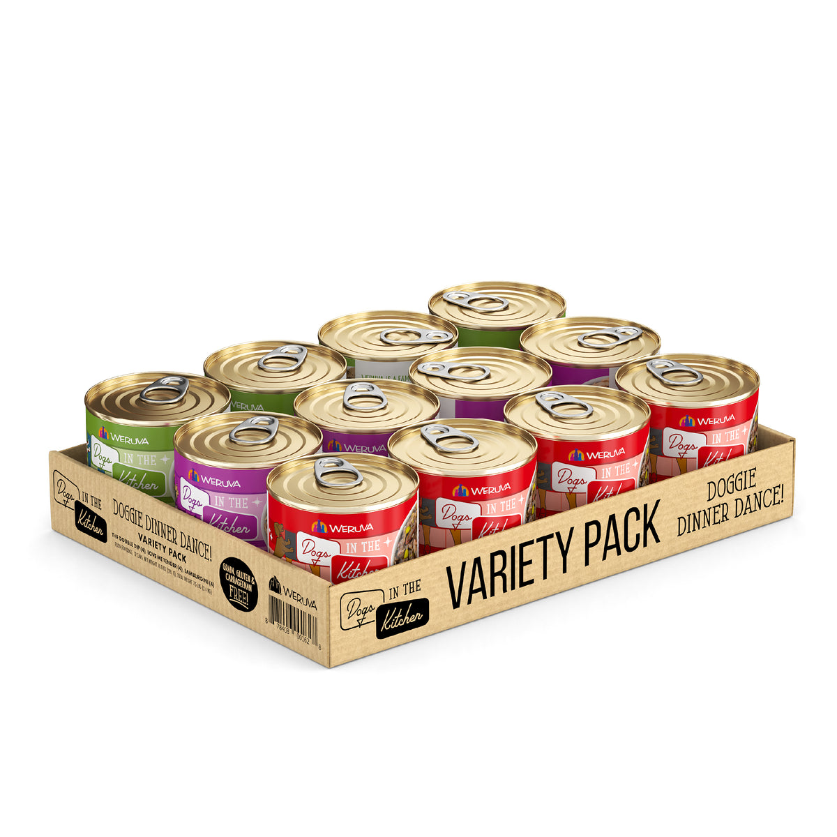 Weruva Dogs in the Kitchen Doggie Dinner Dance Variety Pack Wet Dog Food by Weruva