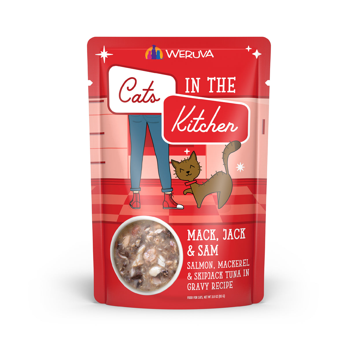Weruva Cats in the Kitchen Mack, Jack & Sam in Gravy Wet Cat Food by Weruva