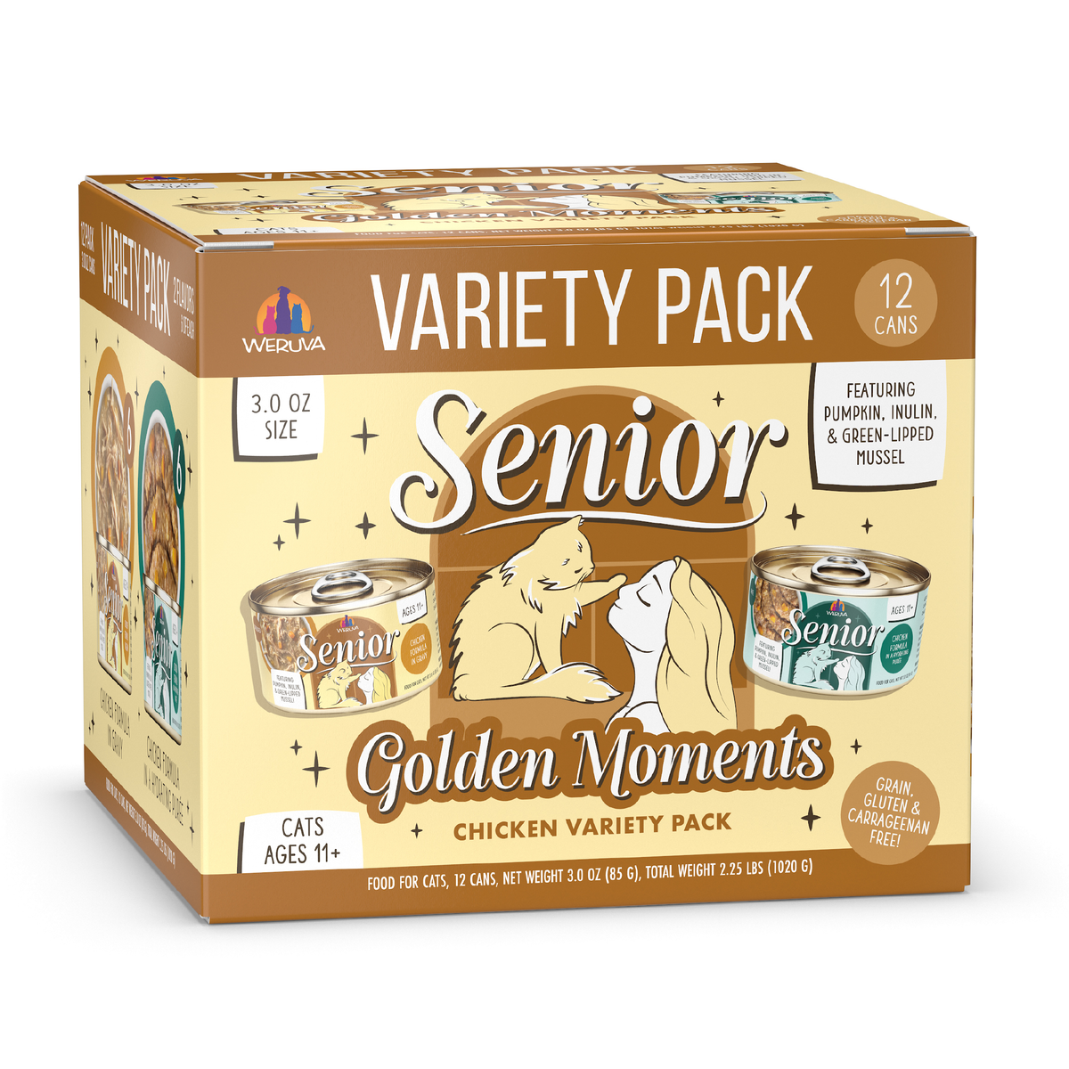 Weruva Senior Golden Moments Chicken Variety Pack Wet Canned Cat Food by Weruva