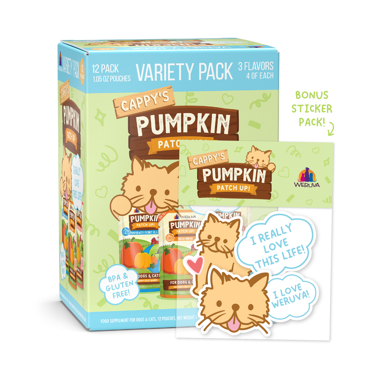 Weruva Cappy Bears Pumpkin Patch Up Variety Pack For Dogs & Cats by Weruva