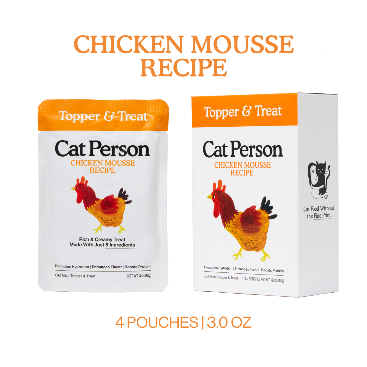 CP-FOS-00003-850023243959 Chicken Mousse Topper 3oz, 4pk