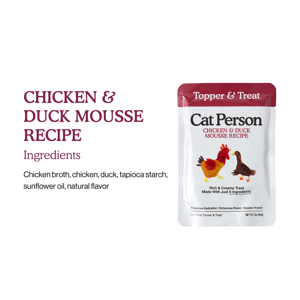 CP-FOS-00005-850023243973 Chicken & Duck Mousse Topper 3oz, 4pk