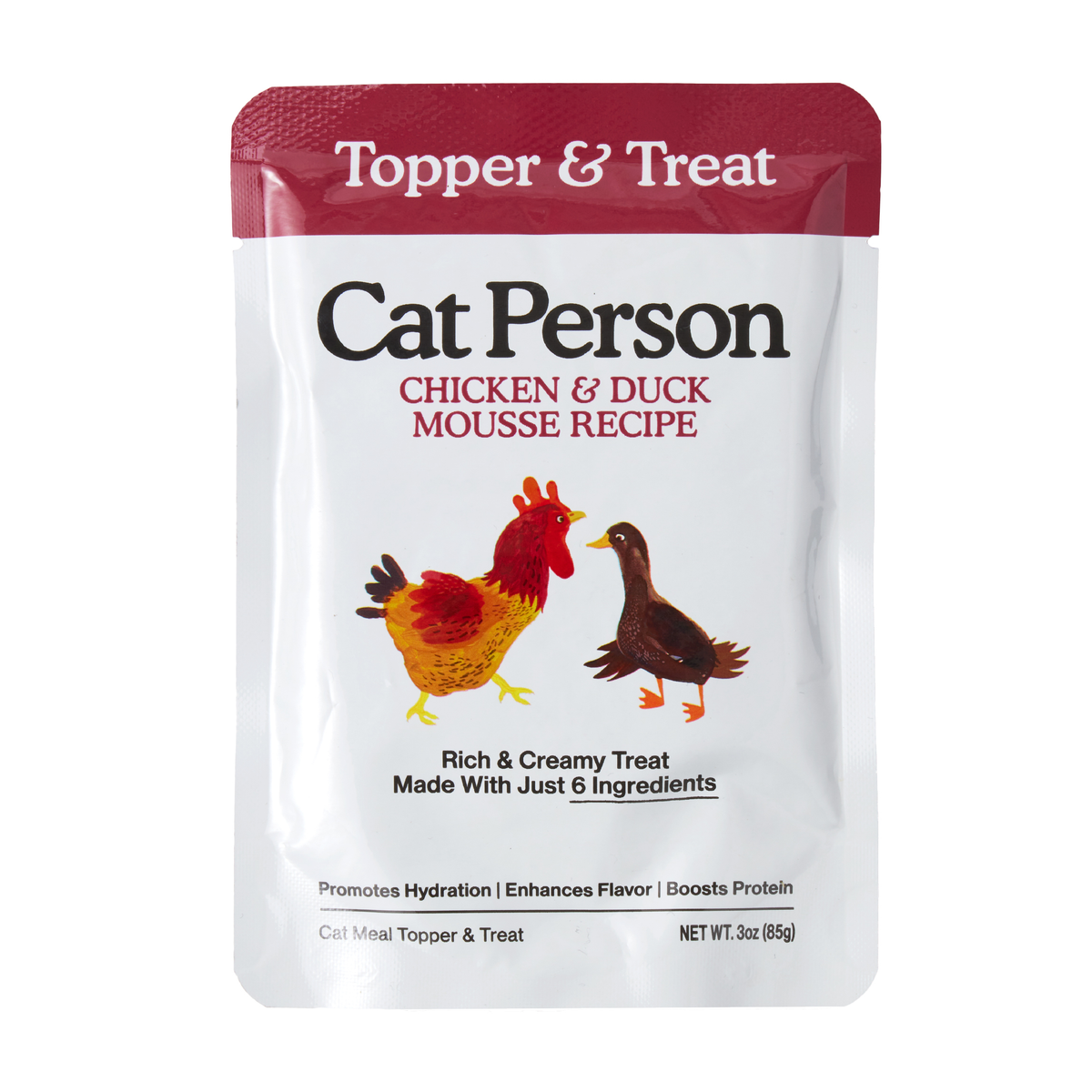 Cat Person Chicken & Duck Mousse Wet Cat Treat & Topper by Cat Person