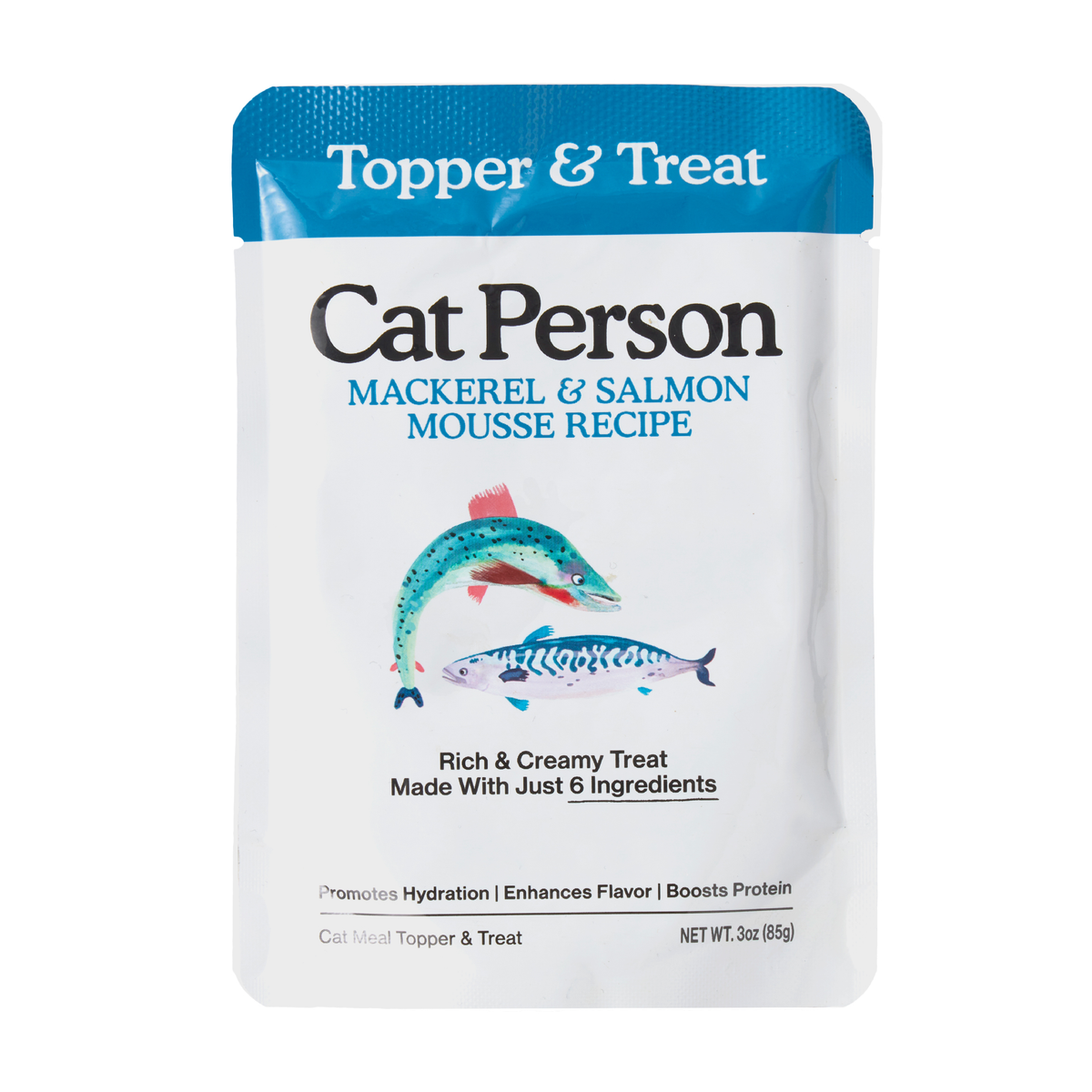 Cat Person Mackerel & Salmon Mousse Wet Cat Treat & Topper by Cat Person