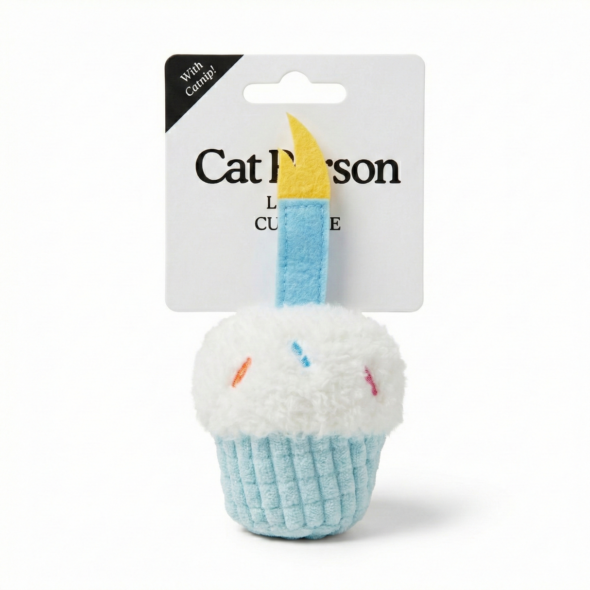 The Weruva Cat Person Little Cupcake Catnip Cat Toy delights your cat with a plush cupcake design and enticing catnip for hours of entertainment.