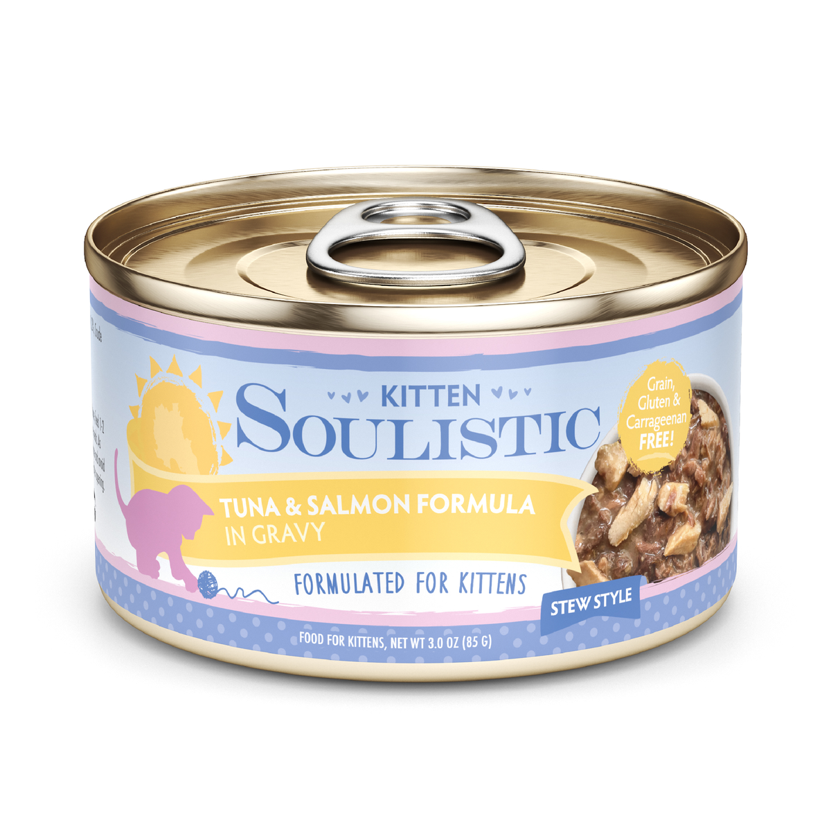 Soulistic Kitten Tuna & Salmon Formula in Gravy Formula Wet Can Food by Weruva