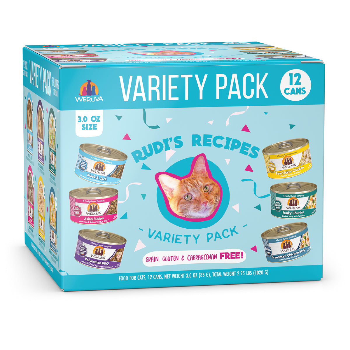 Weruva Classic Cat Rudi's Recipes Variety Pack Wet Canned Food by Weruva