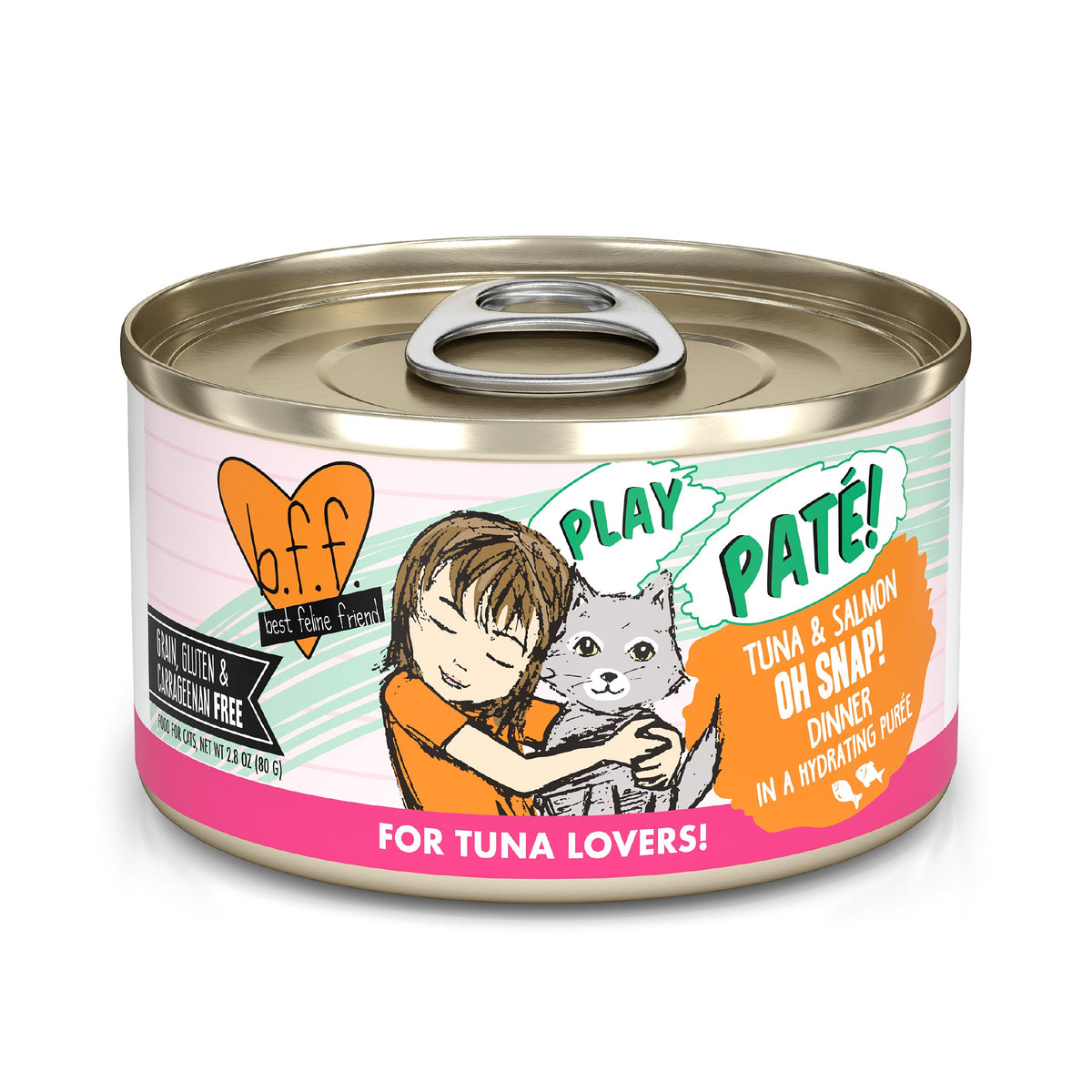 BFF Best Feline Friend Weruva BFF PLAY Paté Tuna & Salmon Oh Snap Wet Cat Food