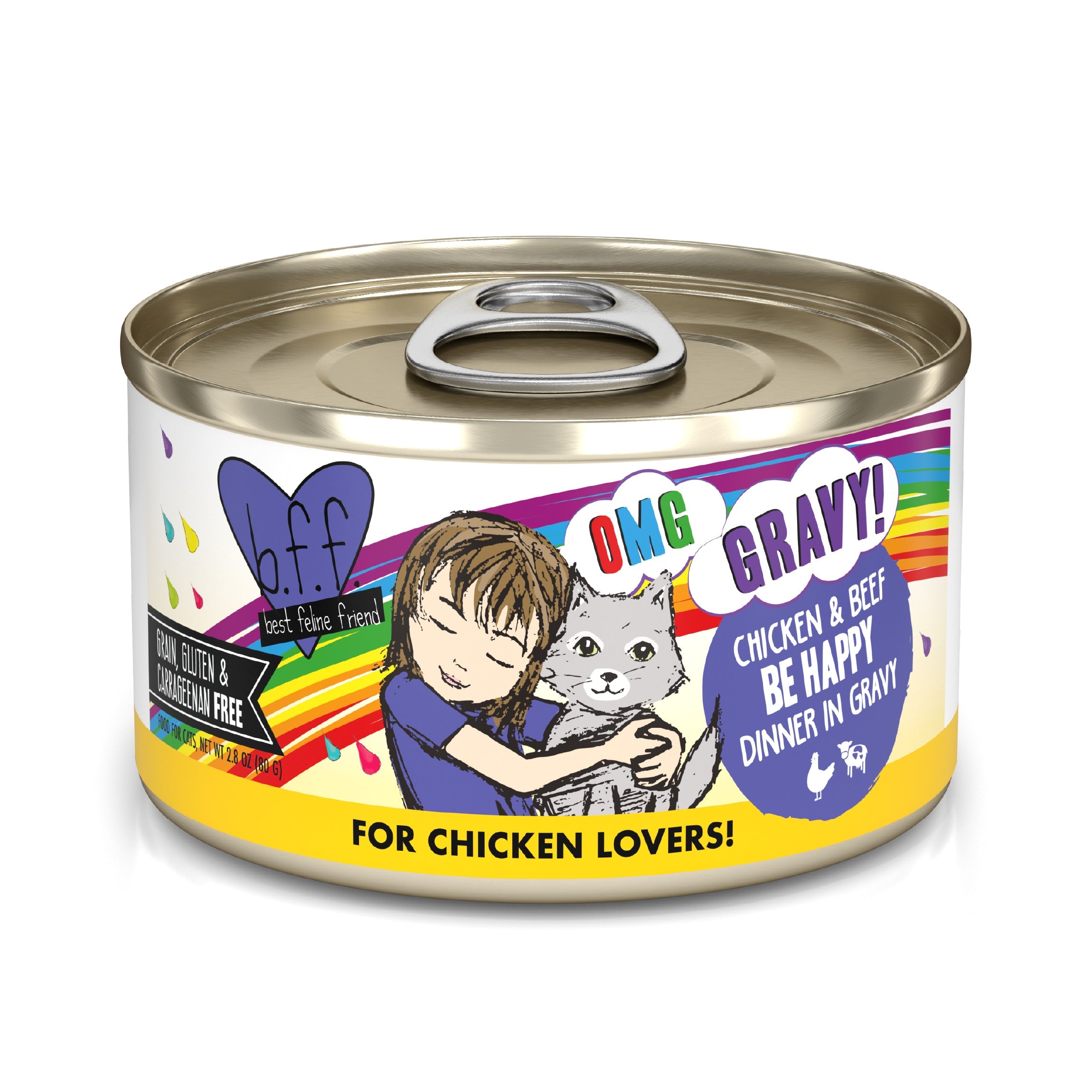 Weruva BFF OMG Gravy Chicken Beef Be Happy Wet Cat Food