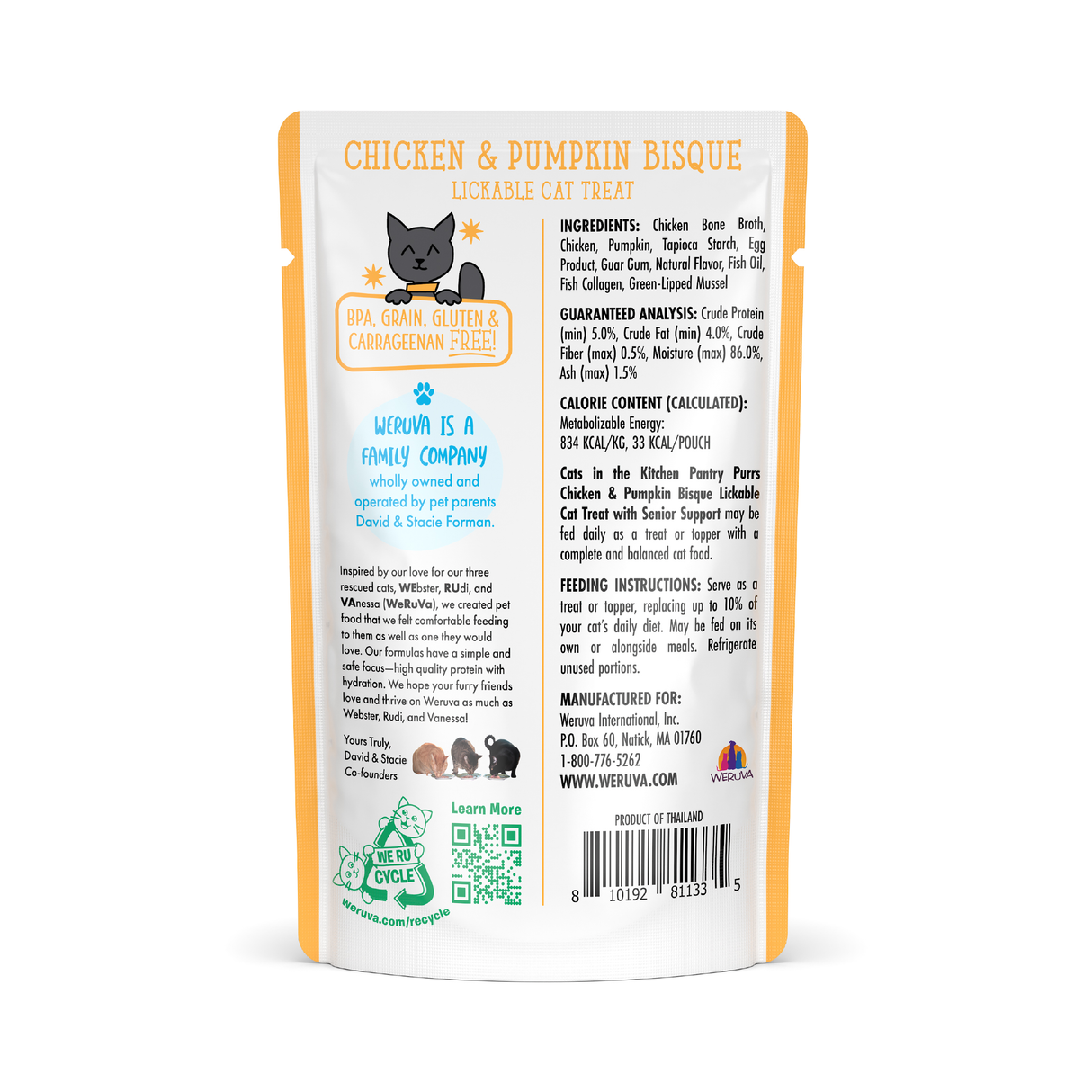 1359-810192811335 Cats In The Kitchen Pantry Purrs Chicken & Pumpkin with Senior Support