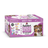 Box of Awesome Functions Awesome Everything All The Things dog food variety pack, featuring a happy dog with drawn-on glasses, superfood canned meals, and colorful packaging in purple and white accents.