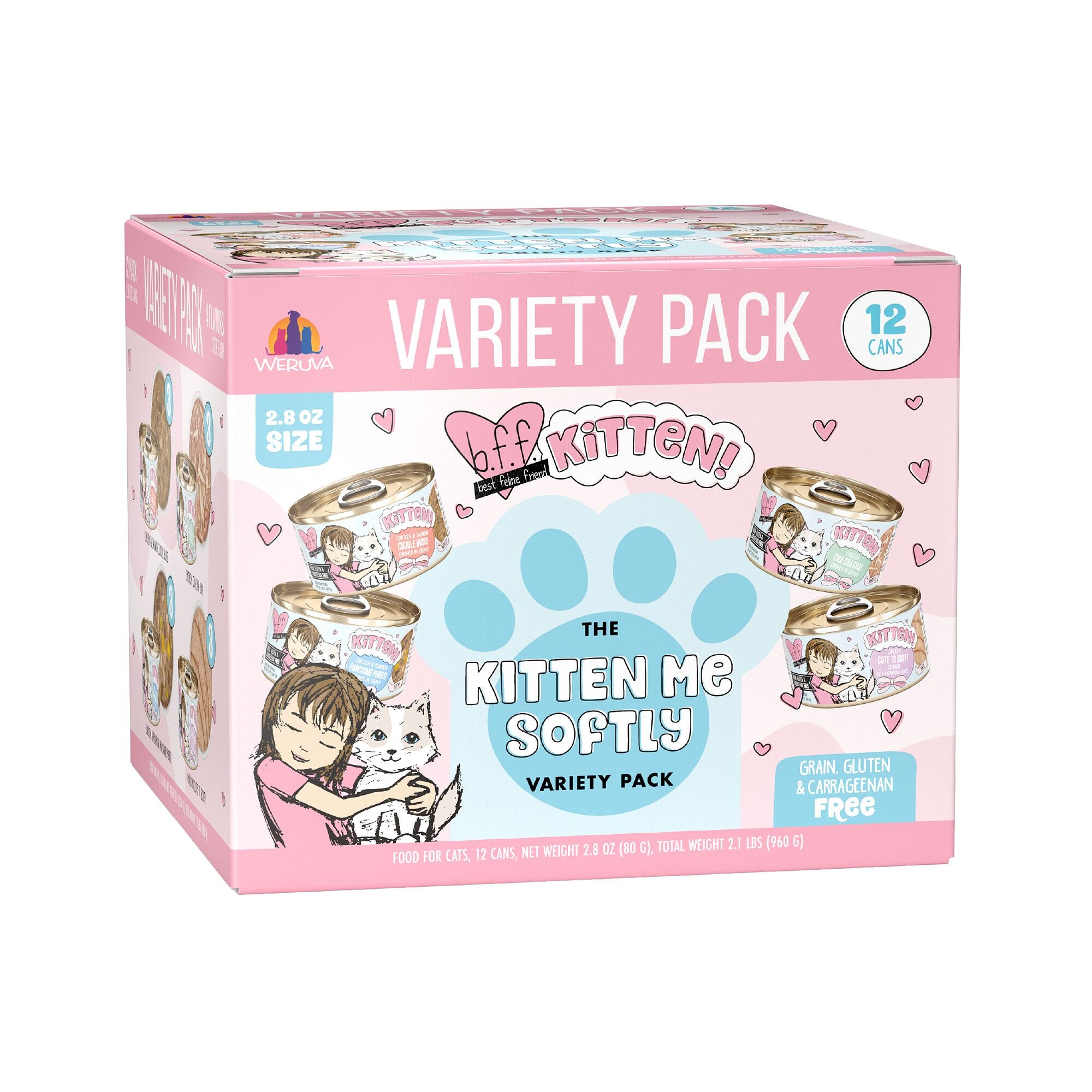 Weruva BFF Kitten Me Softly Variety Pack Wet Cat Food Cans
