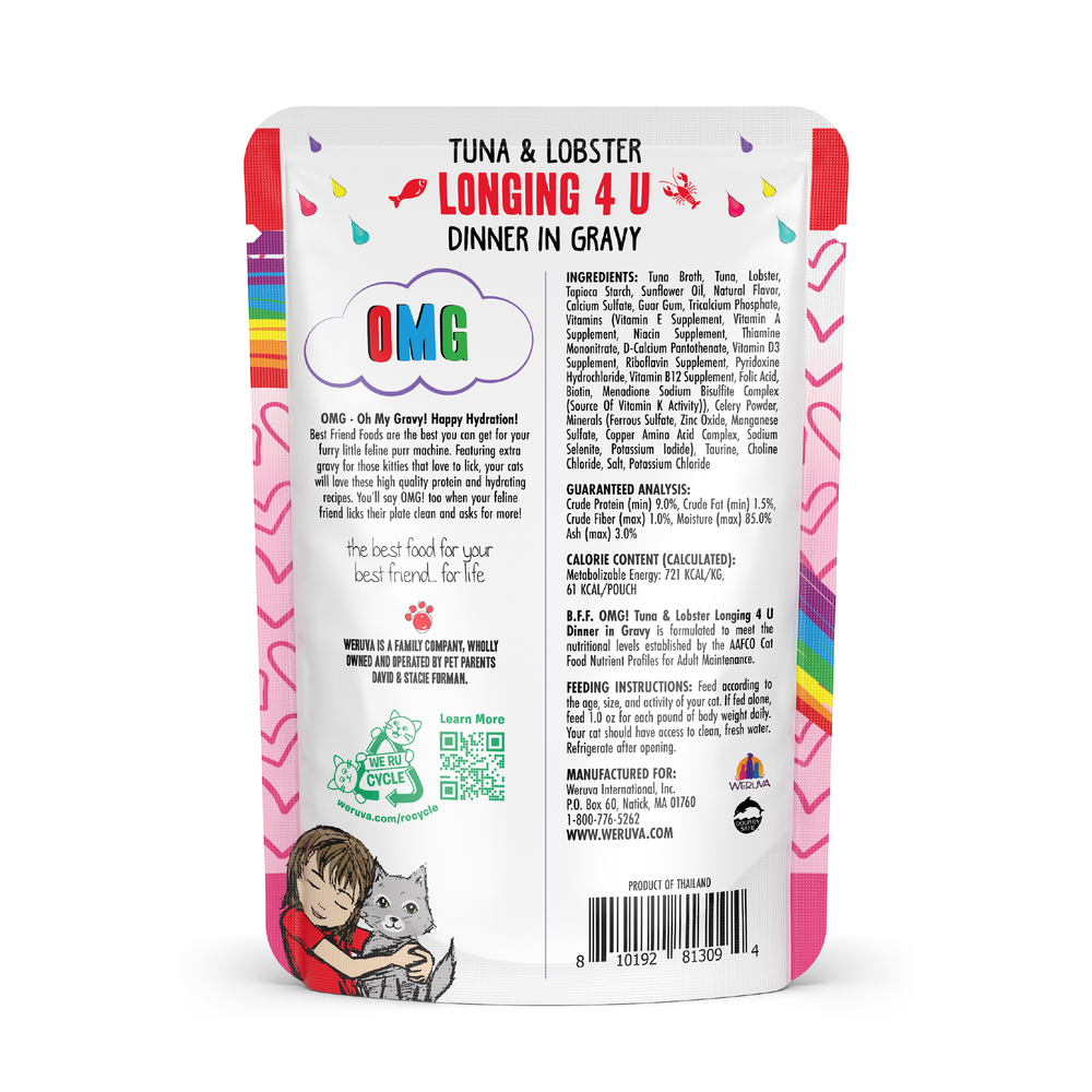 3179-810192813131 BFF OMG Gravy Tuna & Lobster Longing 4 U 3oz Pouch
