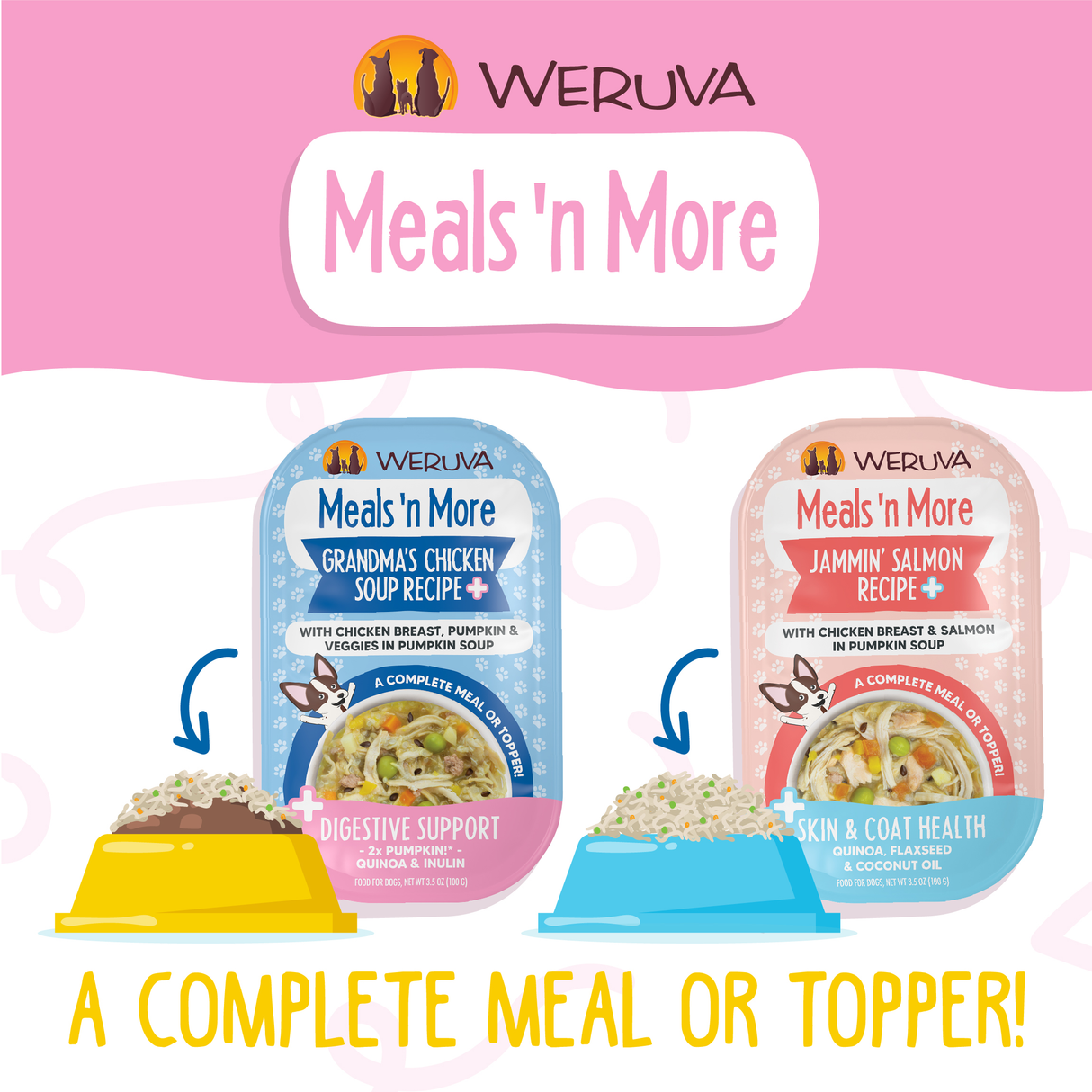 Weruva Bed and Breakfast Recipe Plus features real white meat chicken, making it perfect for a wholesome, easy-to-digest dog meal.
