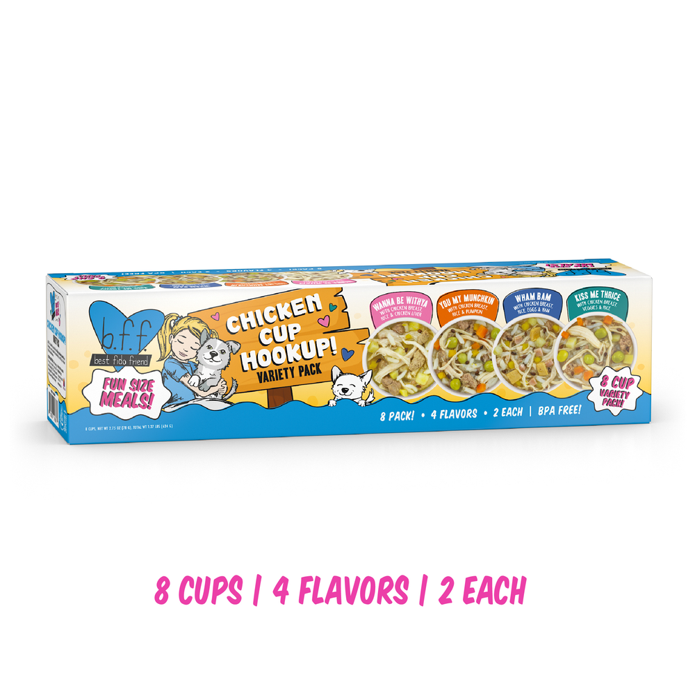 Weruva BFF Fun Size Meals Chicken Cup Hookup Variety Pack Wet Dog Food Weruva BFF Fun Size Meals Chicken Cup Hookup Variety Pack Wet Dog Food