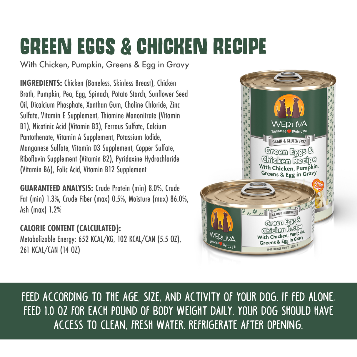 4155-878408003158 Green Eggs & Chicken Recipe 5.5oz Can