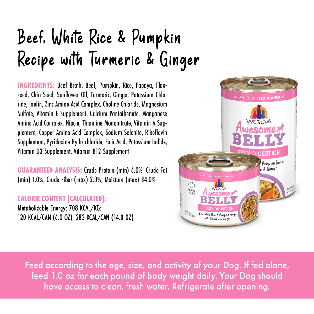 5563-810028245389 Awesome Belly Beef, Rice & Pumpkin 6.0 oz