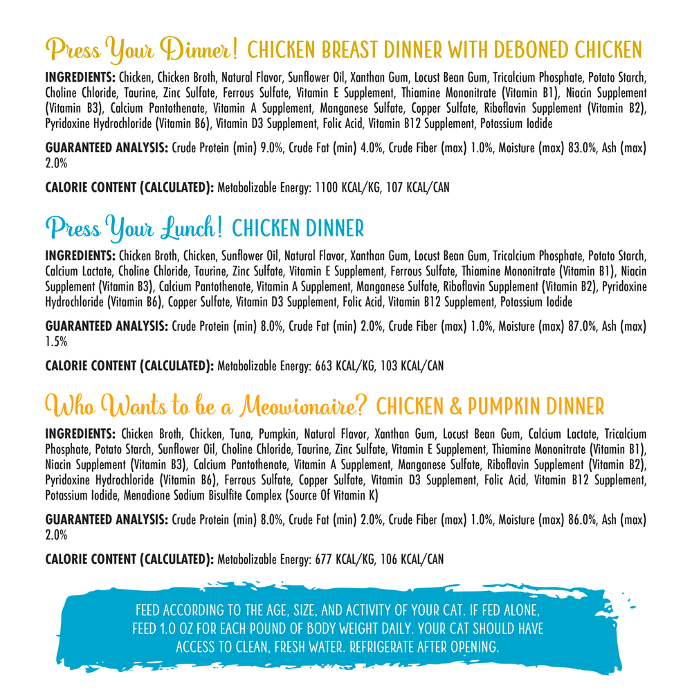 5976-810028245969 Weruva Cat Pate The Chicken Lounge Variety Pack 5.5oz