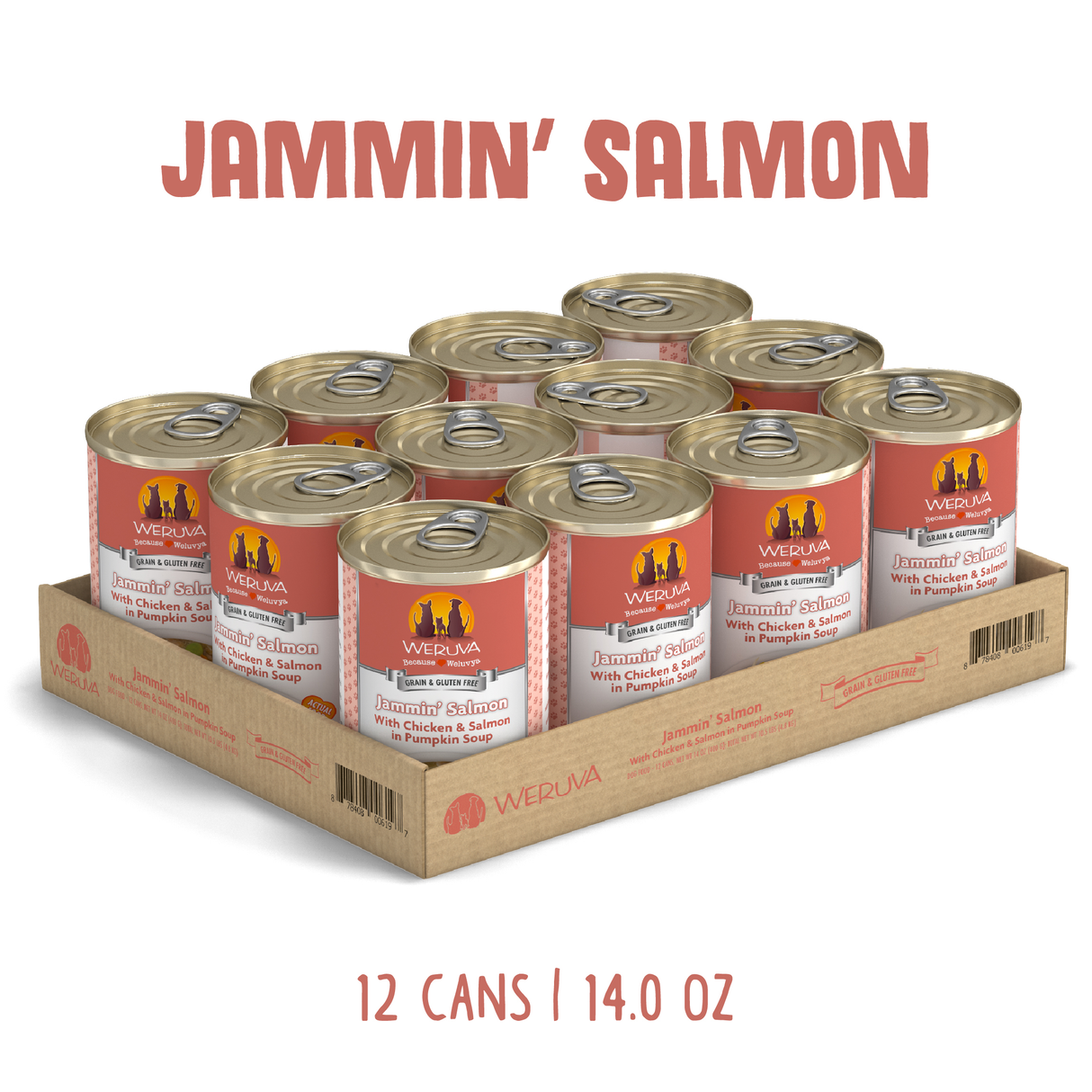 6197-878408005190 Jammin' Salmon 14oz Can
