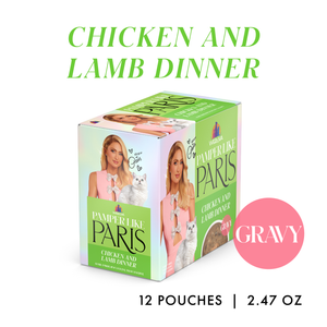7543-810028247406 Pamper Like Paris Chicken & Lamb 2.47oz Pouch